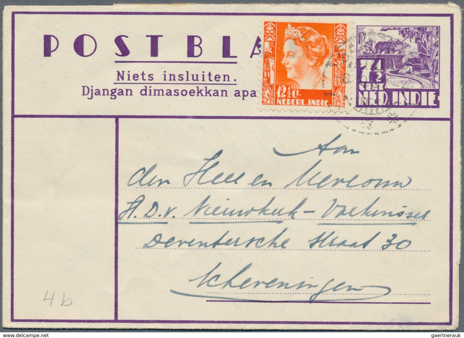 23739 Niederländisch-Indien: 1937/63, lot w. military mail 1946/63: "in actieve dienst" (5, various forms)