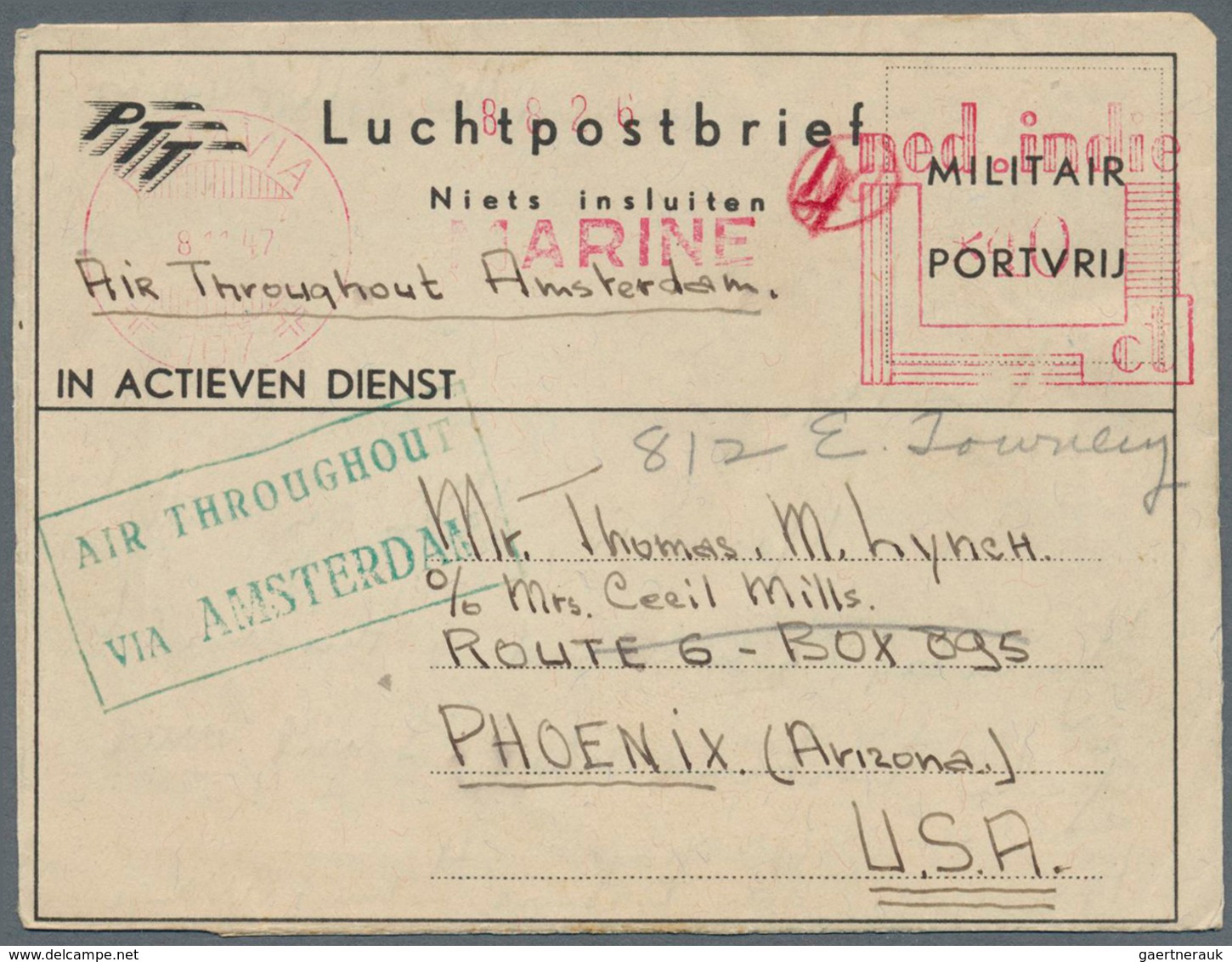 23740 Niederländisch-Indien: 1945/1958 (ca.), MILITARY MAIL: Accumulation With About 135 Unused And Used M - Indes Néerlandaises