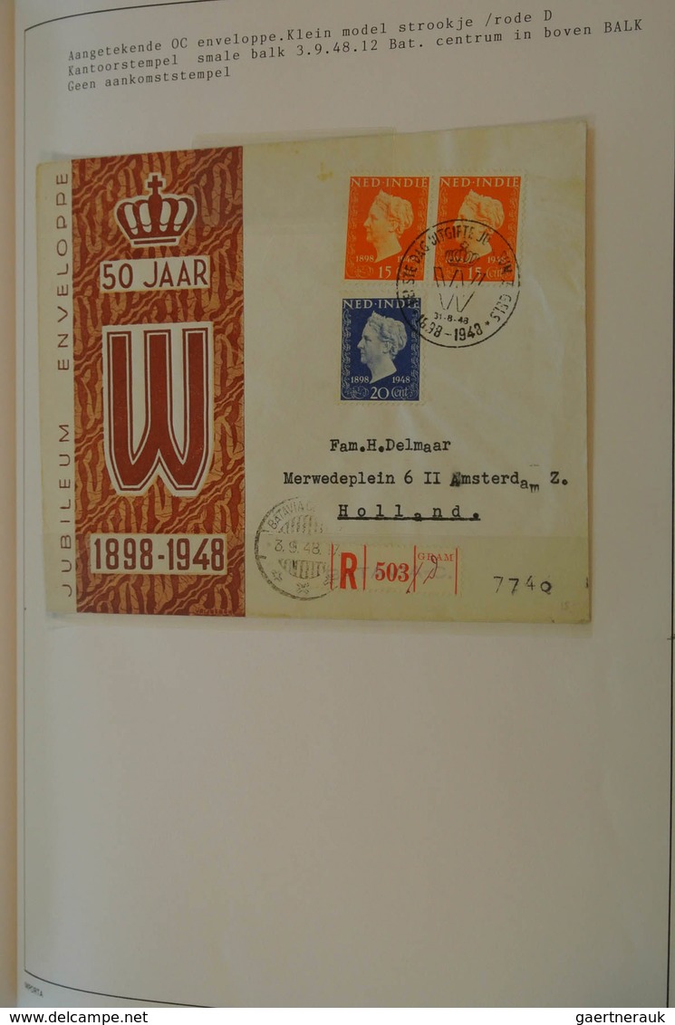 23741 Niederländisch-Indien: 1948: Specialcollection Dutch east Indies 1948, jubileue stamps Wilhelmina (N