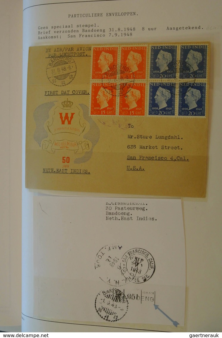 23741 Niederländisch-Indien: 1948: Specialcollection Dutch east Indies 1948, jubileue stamps Wilhelmina (N