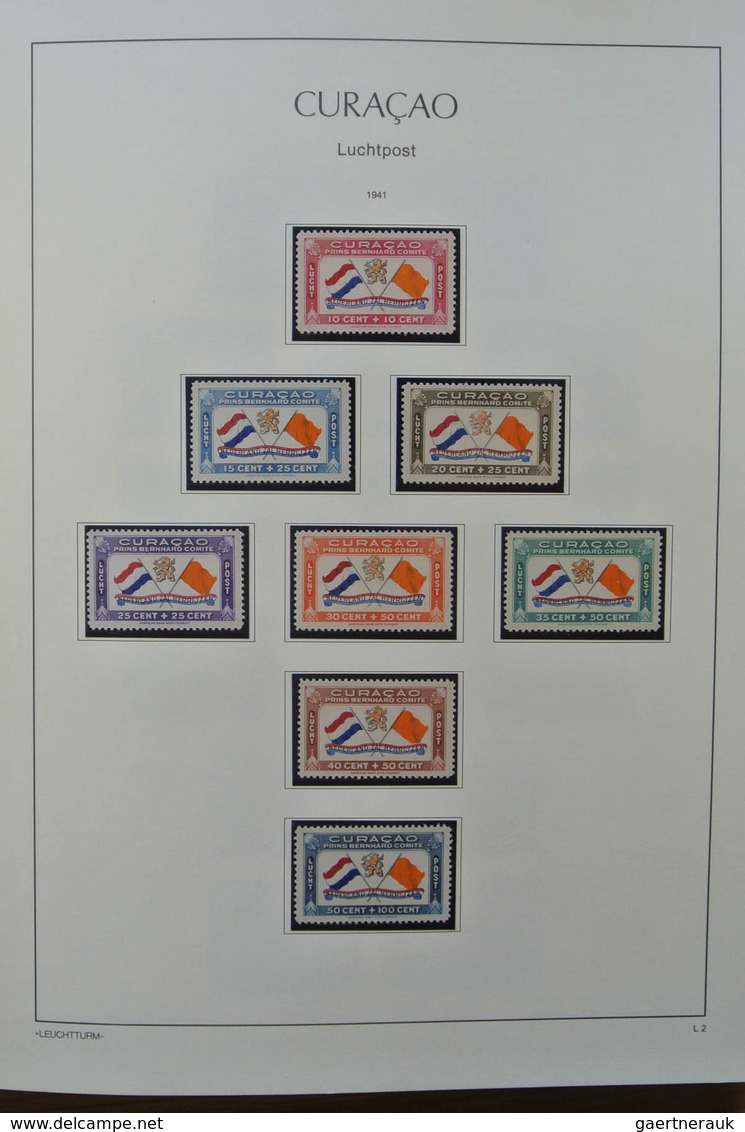 23744 Niederländische Antillen: 1889-2009. Very well filled, MNH, mint hinged and used collection Netherla