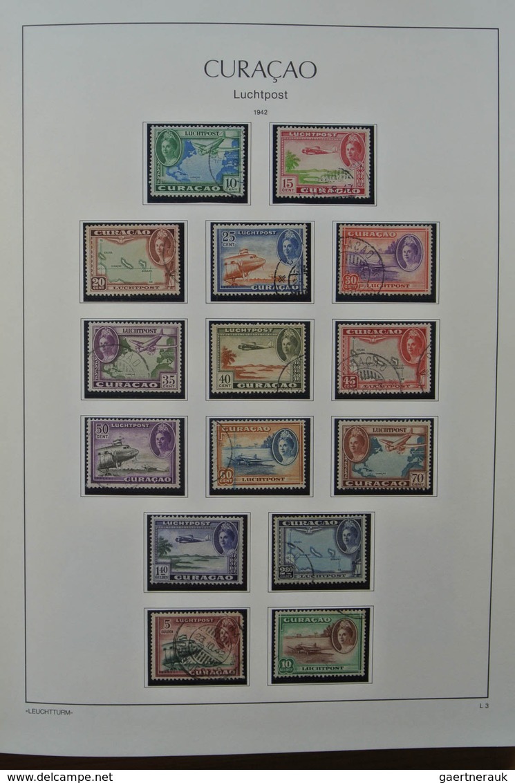 23744 Niederländische Antillen: 1889-2009. Very well filled, MNH, mint hinged and used collection Netherla