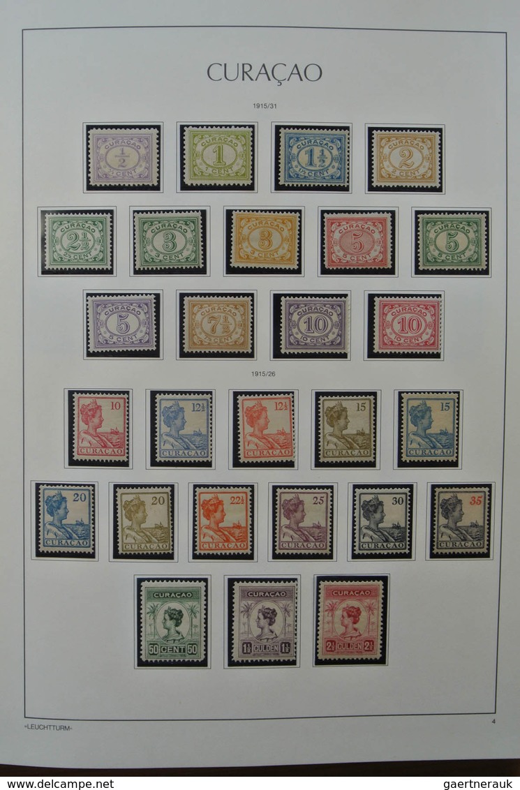 23744 Niederländische Antillen: 1889-2009. Very well filled, MNH, mint hinged and used collection Netherla