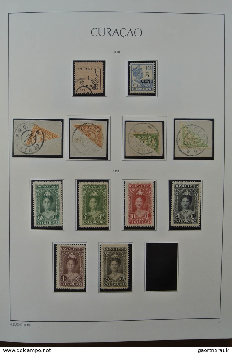 23744 Niederländische Antillen: 1889-2009. Very well filled, MNH, mint hinged and used collection Netherla