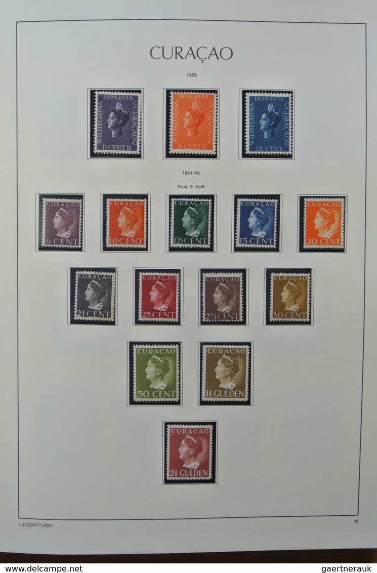 23744 Niederländische Antillen: 1889-2009. Very well filled, MNH, mint hinged and used collection Netherla