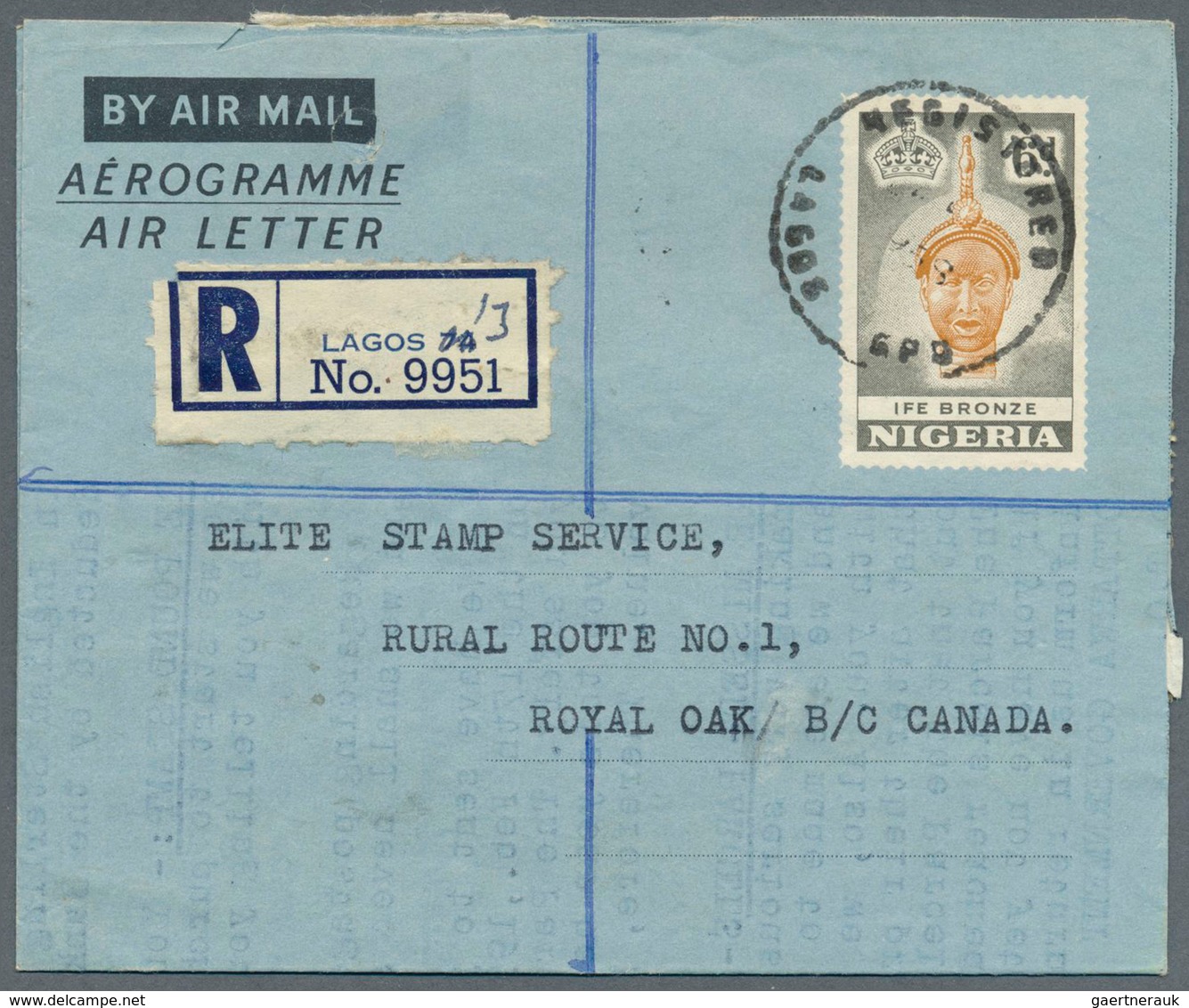 23750 Nigeria: 1956/1963 (ca.), AEROGRAMMES: Accumulation With More Than 400 Unused And Used/CTO 6d. 'Bron - Nigeria (...-1960)