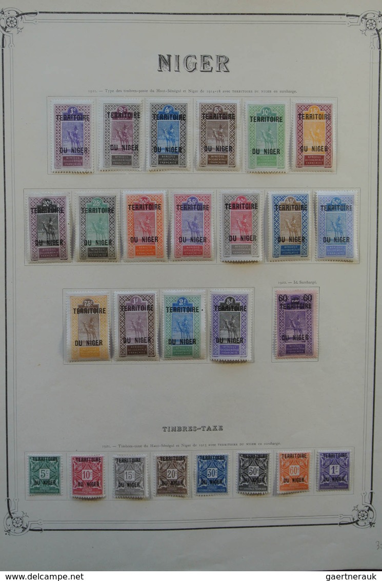 23753 Niger: 1921-1974. Almost Complete (without Souvenir Sheets), Mint Hinged Collection Niger 1921-1974 - Niger (1960-...)