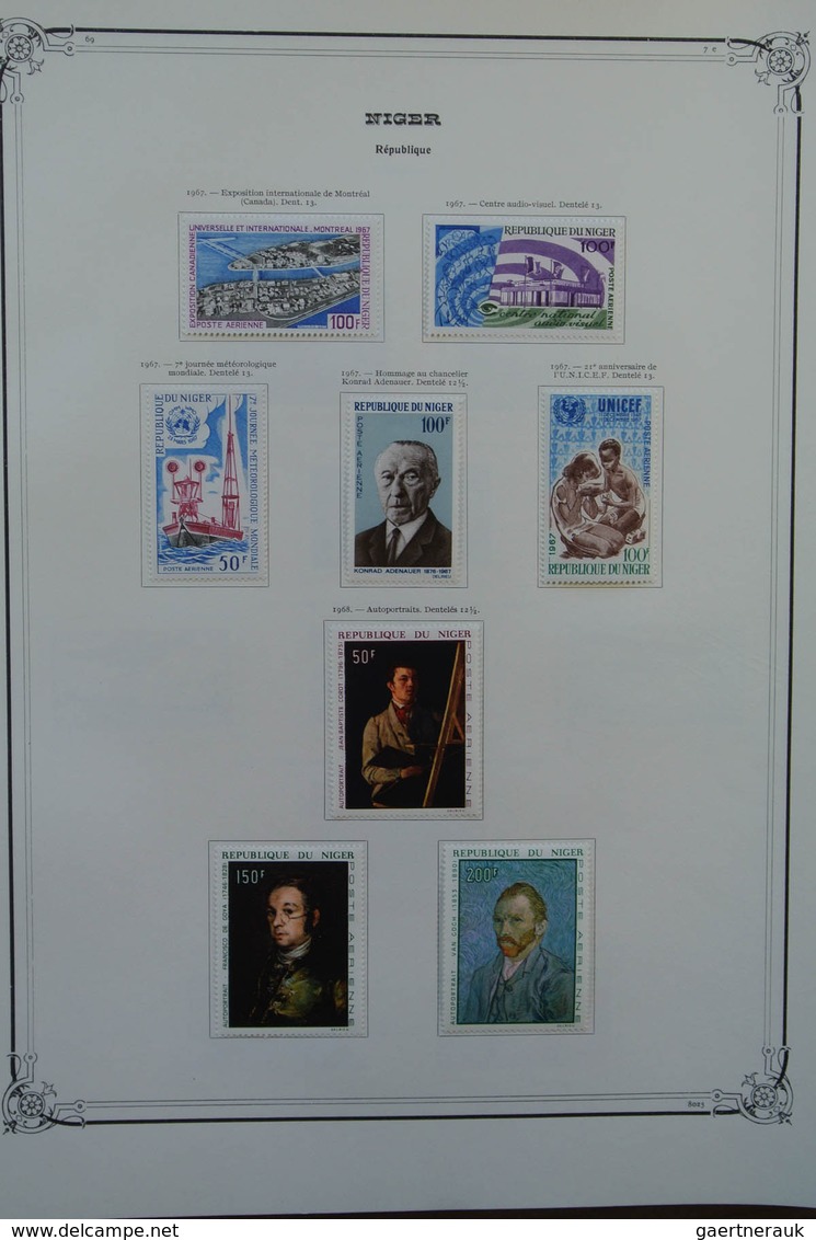 23753 Niger: 1921-1974. Almost complete (without souvenir sheets), mint hinged collection Niger 1921-1974