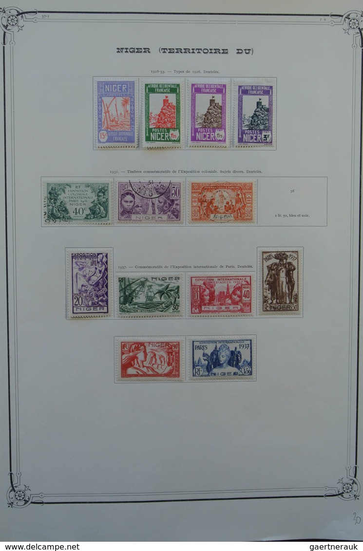 23753 Niger: 1921-1974. Almost complete (without souvenir sheets), mint hinged collection Niger 1921-1974