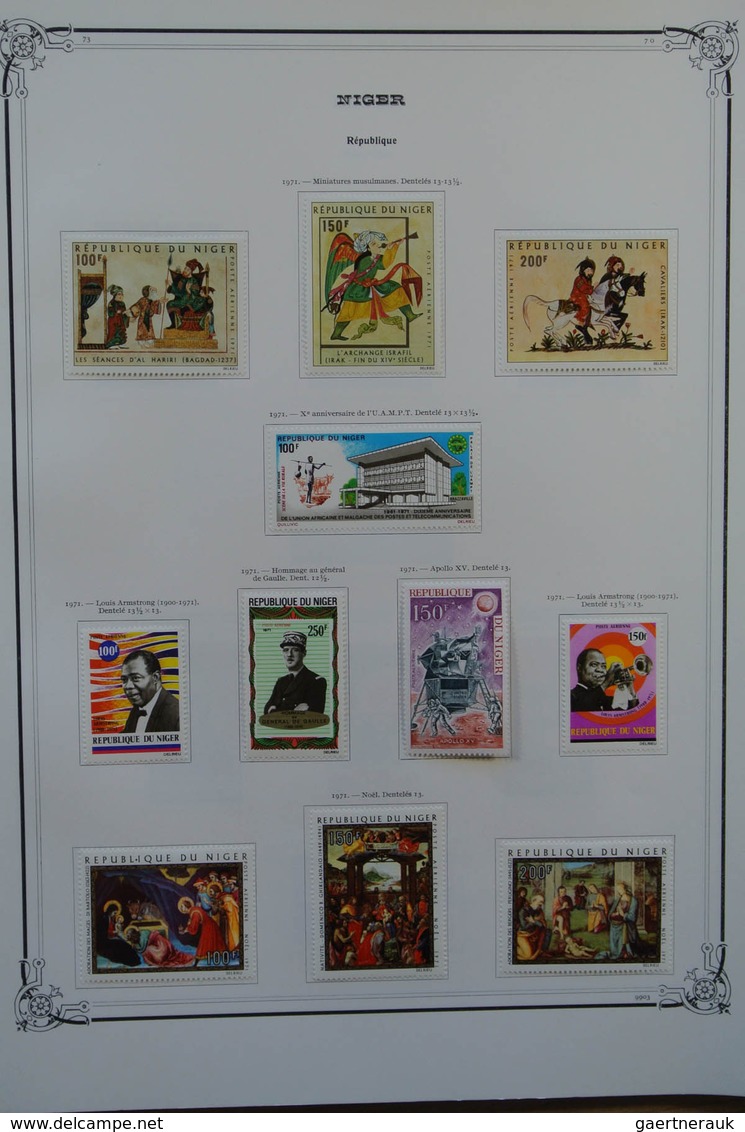 23753 Niger: 1921-1974. Almost complete (without souvenir sheets), mint hinged collection Niger 1921-1974