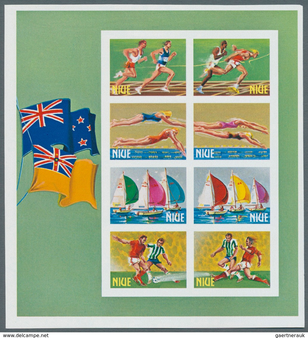 23755 Niue: 1977/90, Sammlung von 3.787 PHASENDRUCKEN nur verschiedener und kompletter Ausgaben, dabei vie