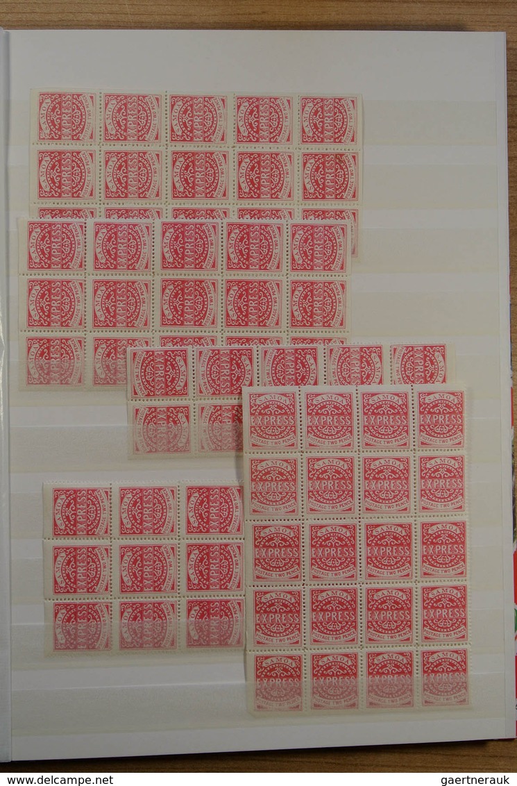 23757 Niue - Stempelmarken: 1877 Stockbook With Over 500 Reprints Of Samoa 1877, Including Complete Sheetl - Niue