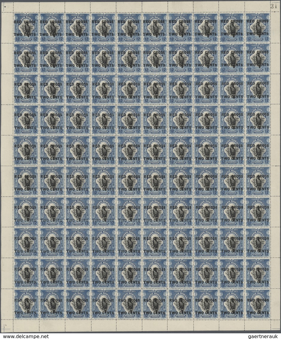 23762 Nordborneo: 1918, Pictorial Definitives With Opt. 'RED CROSS TWO CENTS' Simplified Part Set Of 11 Fr - Bornéo Du Nord (...-1963)