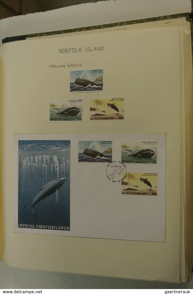 23766 Norfolk-Insel: 1947-1990. Used collection Norfolk 1947-1990 in 2 blanc albums. Collection contains m