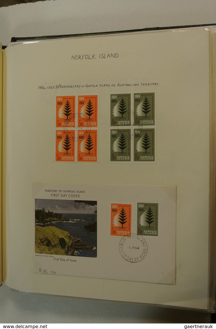 23766 Norfolk-Insel: 1947-1990. Used collection Norfolk 1947-1990 in 2 blanc albums. Collection contains m