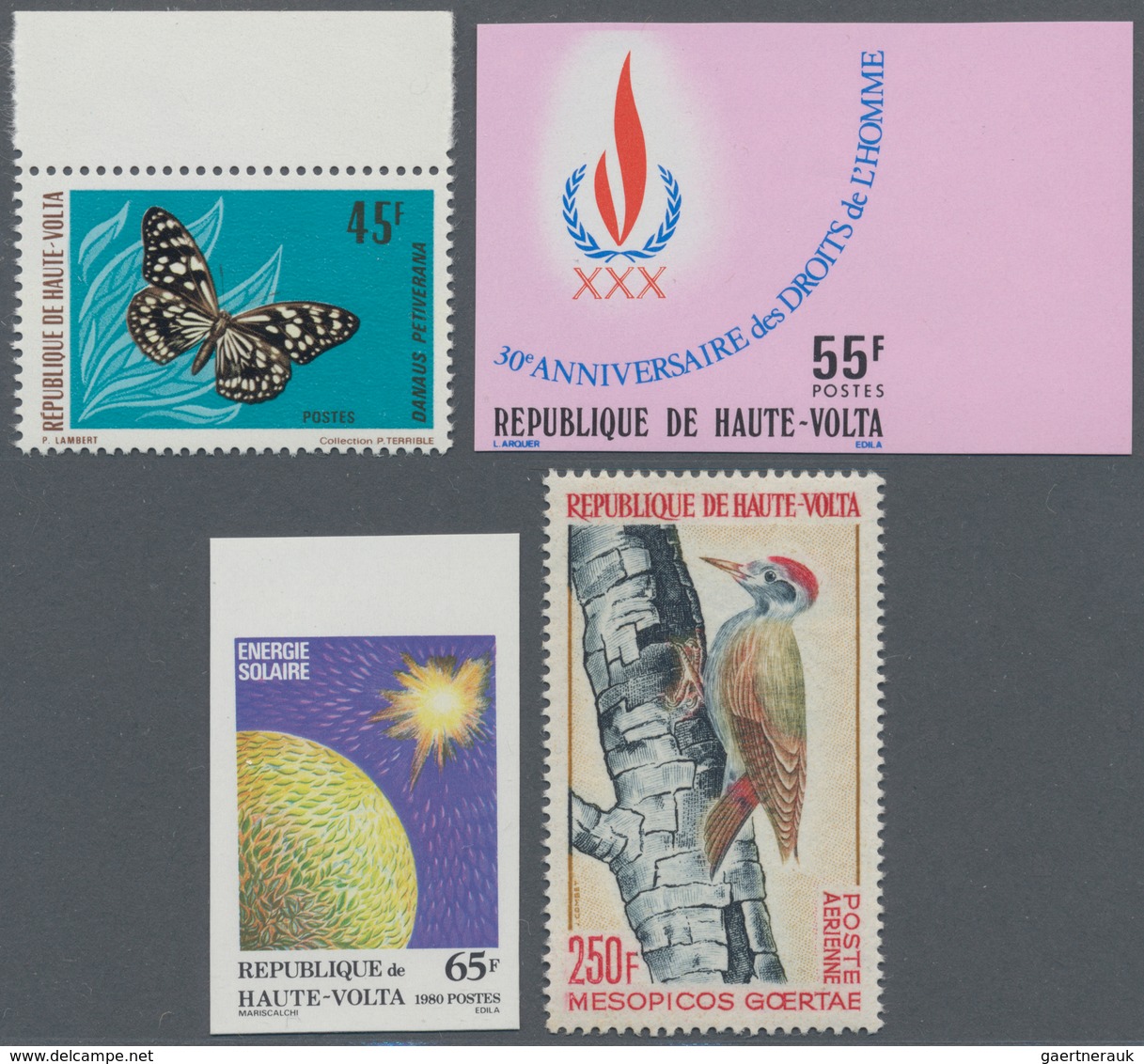 23772 Obervolta / Burkina Faso: 1963/1997 (ca.), Accumulation Incl. BURKINA FASO In Box With Stamps And Mi - Burkina Faso (1984-...)