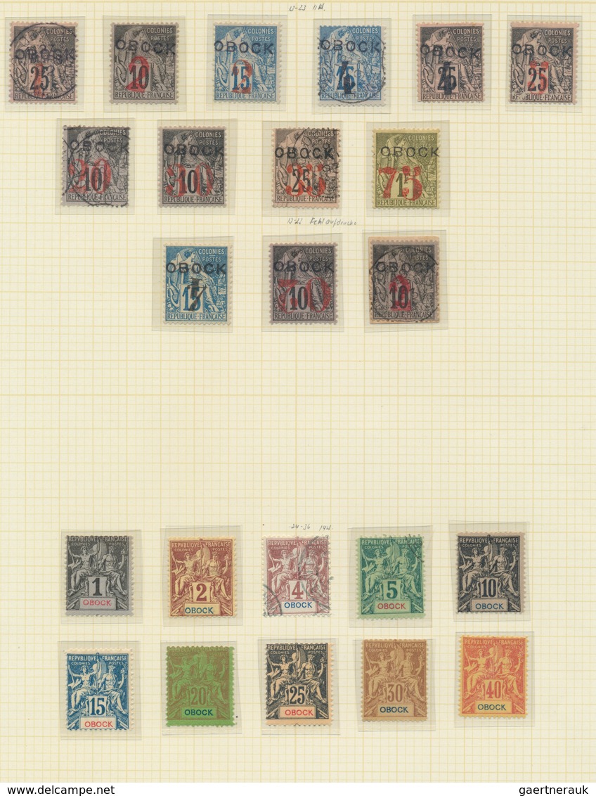 23774 Obock: 1892/1894, Mint And Used Collection On Album Pages, Comprising Many Better Items, E.g. 1892 C - Autres & Non Classés