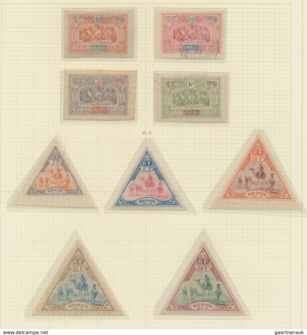 23774 Obock: 1892/1894, Mint And Used Collection On Album Pages, Comprising Many Better Items, E.g. 1892 C - Autres & Non Classés