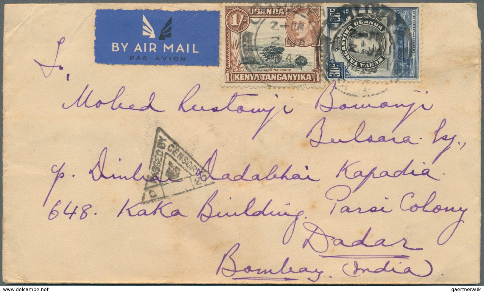 23785 Ostafrikanische Gemeinschaft: 1939/1945, KENIA, UGANDA, TANGANYIKA, 25 Covers With Different Foreign - Britisch-Ostafrika