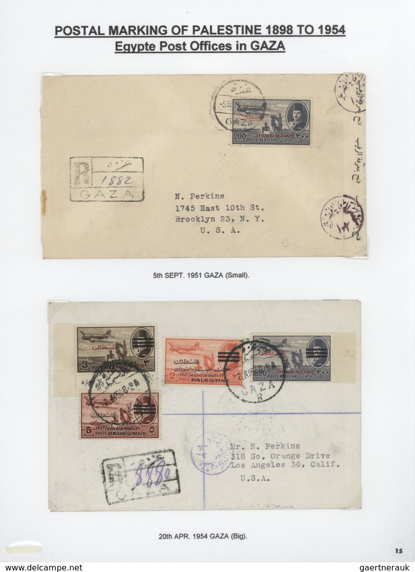 23793 Palästina: 1898-1954, Exhibition Collection "HOLYLAND PALESTINE POSTAL MARKINGS FROM 1898 to 1954" o