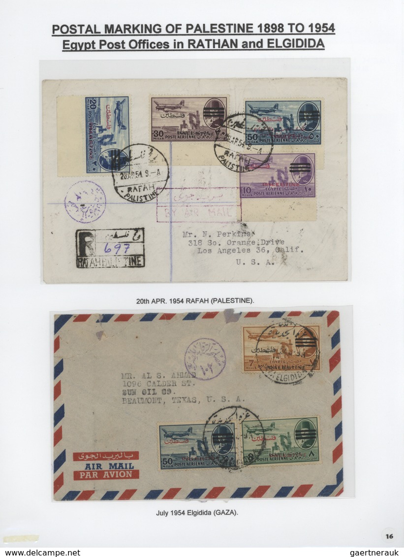 23793 Palästina: 1898-1954, Exhibition Collection "HOLYLAND PALESTINE POSTAL MARKINGS FROM 1898 to 1954" o