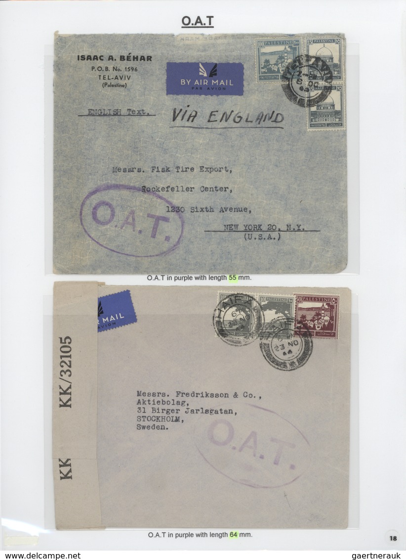 23793 Palästina: 1898-1954, Exhibition Collection "HOLYLAND PALESTINE POSTAL MARKINGS FROM 1898 to 1954" o