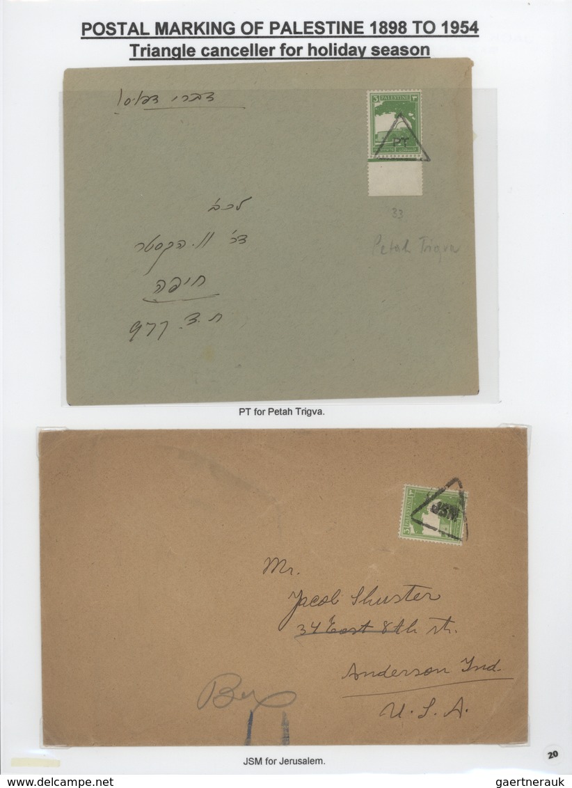 23793 Palästina: 1898-1954, Exhibition Collection "HOLYLAND PALESTINE POSTAL MARKINGS FROM 1898 to 1954" o