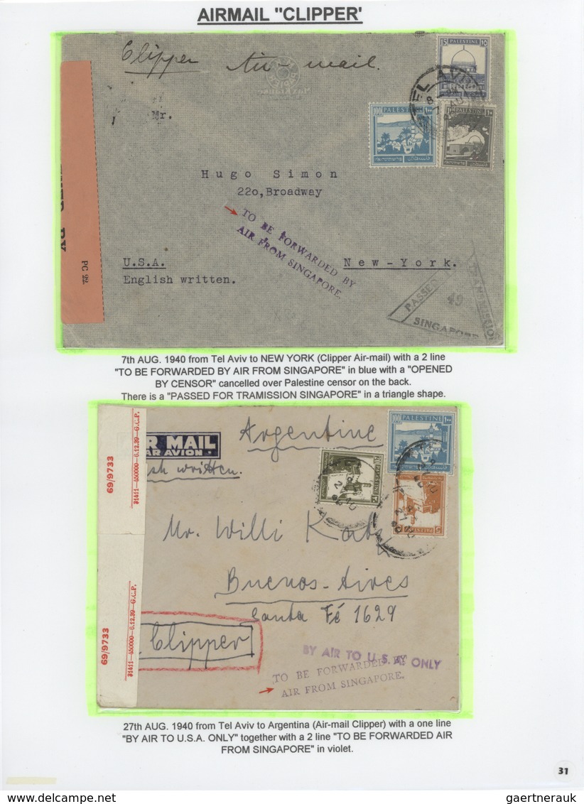 23793 Palästina: 1898-1954, Exhibition Collection "HOLYLAND PALESTINE POSTAL MARKINGS FROM 1898 to 1954" o