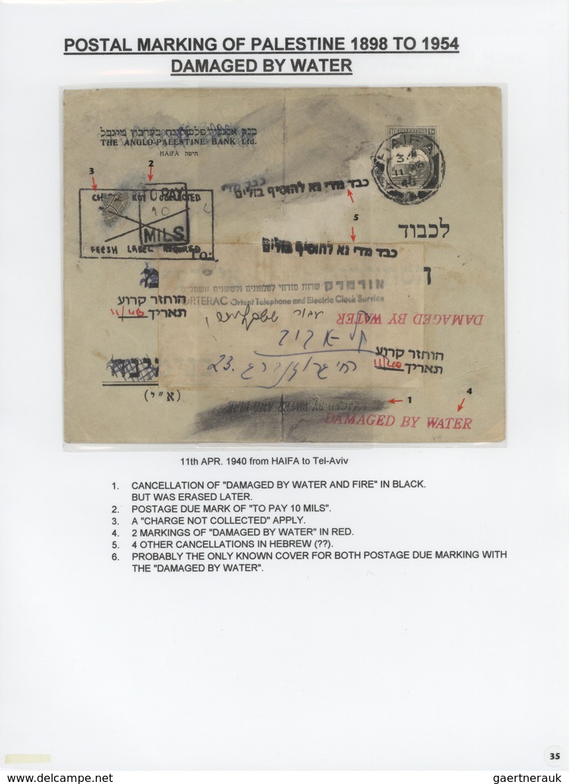 23793 Palästina: 1898-1954, Exhibition Collection "HOLYLAND PALESTINE POSTAL MARKINGS FROM 1898 to 1954" o