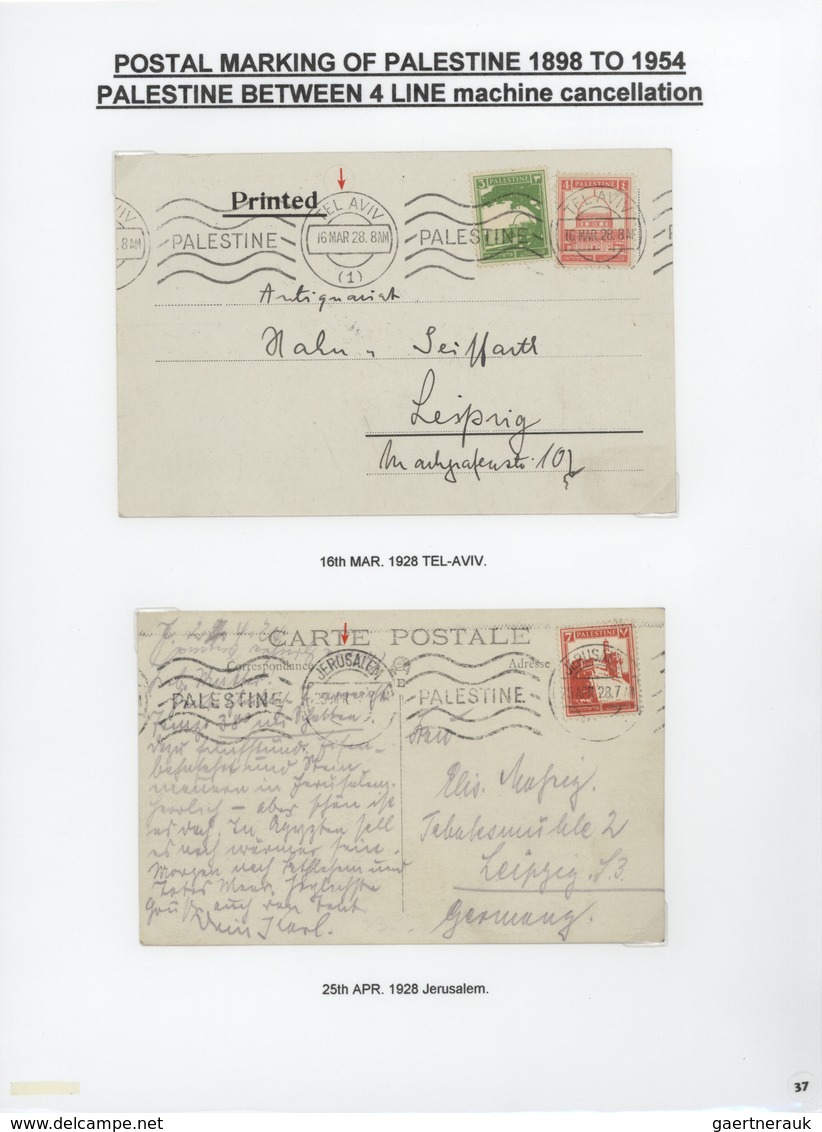 23793 Palästina: 1898-1954, Exhibition Collection "HOLYLAND PALESTINE POSTAL MARKINGS FROM 1898 to 1954" o