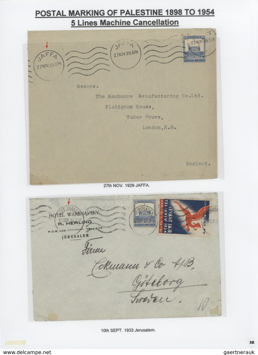 23793 Palästina: 1898-1954, Exhibition Collection "HOLYLAND PALESTINE POSTAL MARKINGS FROM 1898 to 1954" o