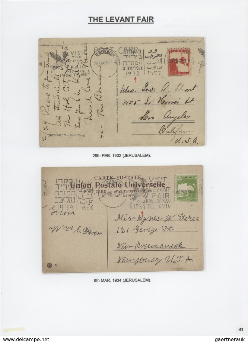 23793 Palästina: 1898-1954, Exhibition Collection "HOLYLAND PALESTINE POSTAL MARKINGS FROM 1898 to 1954" o