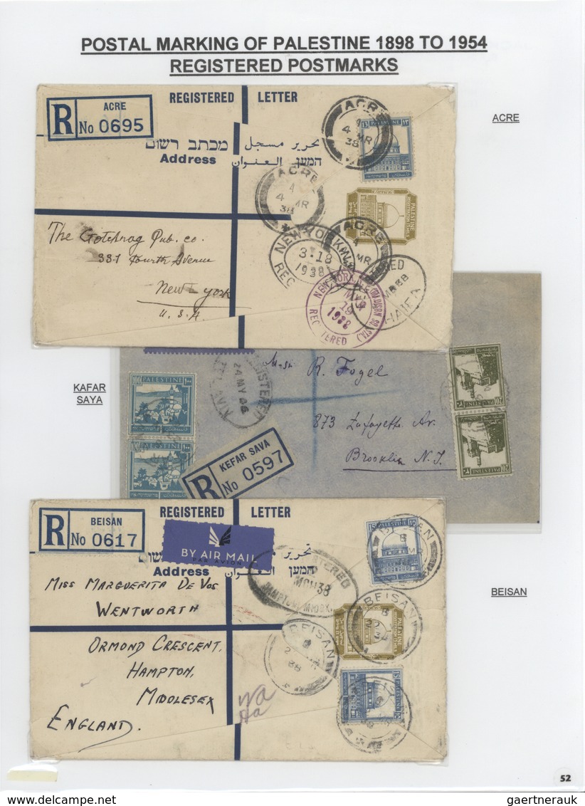 23793 Palästina: 1898-1954, Exhibition Collection "HOLYLAND PALESTINE POSTAL MARKINGS FROM 1898 to 1954" o