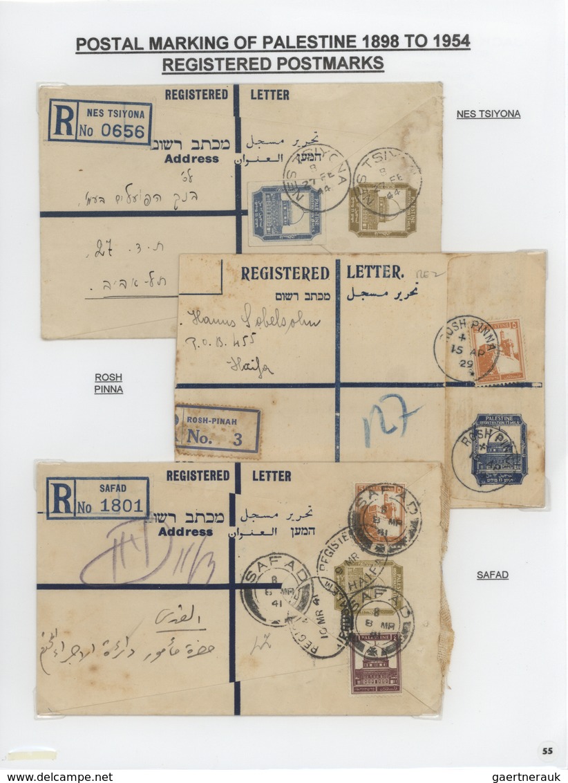 23793 Palästina: 1898-1954, Exhibition Collection "HOLYLAND PALESTINE POSTAL MARKINGS FROM 1898 to 1954" o