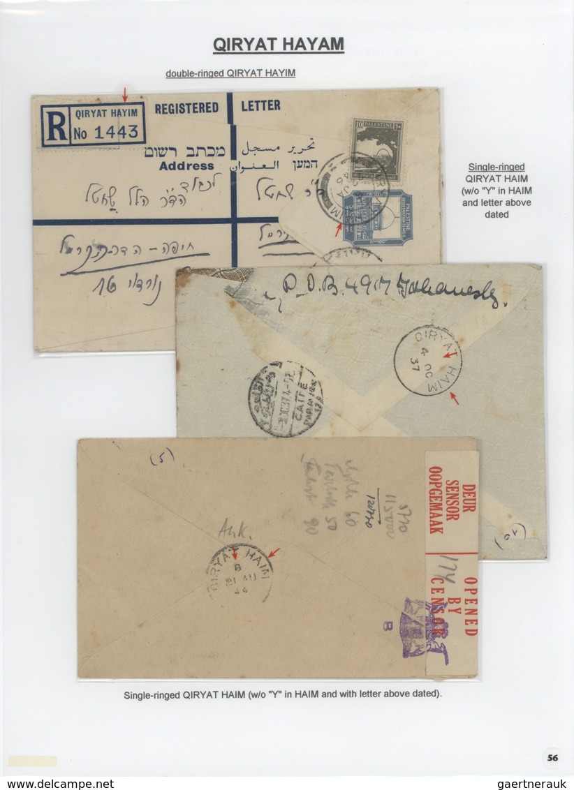 23793 Palästina: 1898-1954, Exhibition Collection "HOLYLAND PALESTINE POSTAL MARKINGS FROM 1898 to 1954" o