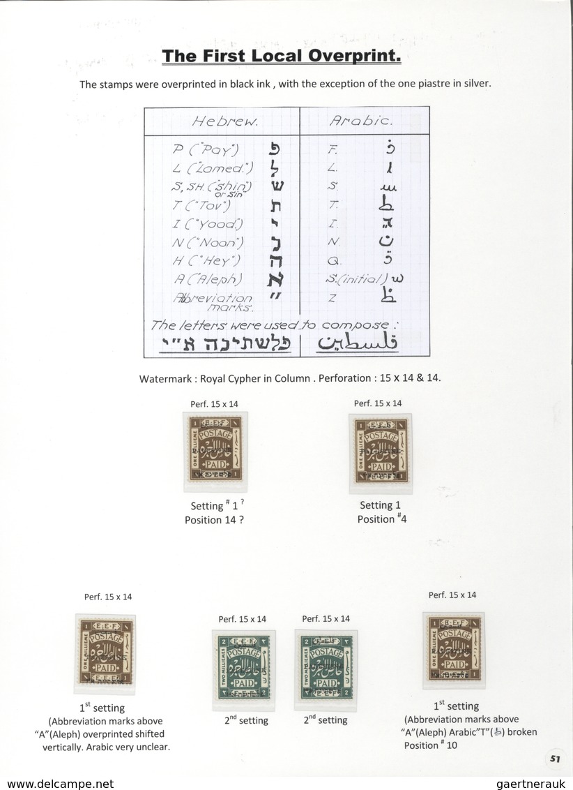 23794 Palästina: 1918-1927, Exhibition Collection "PALESTINE STAMPS & COVERS FROM 1918 - 1927" on 80 leave