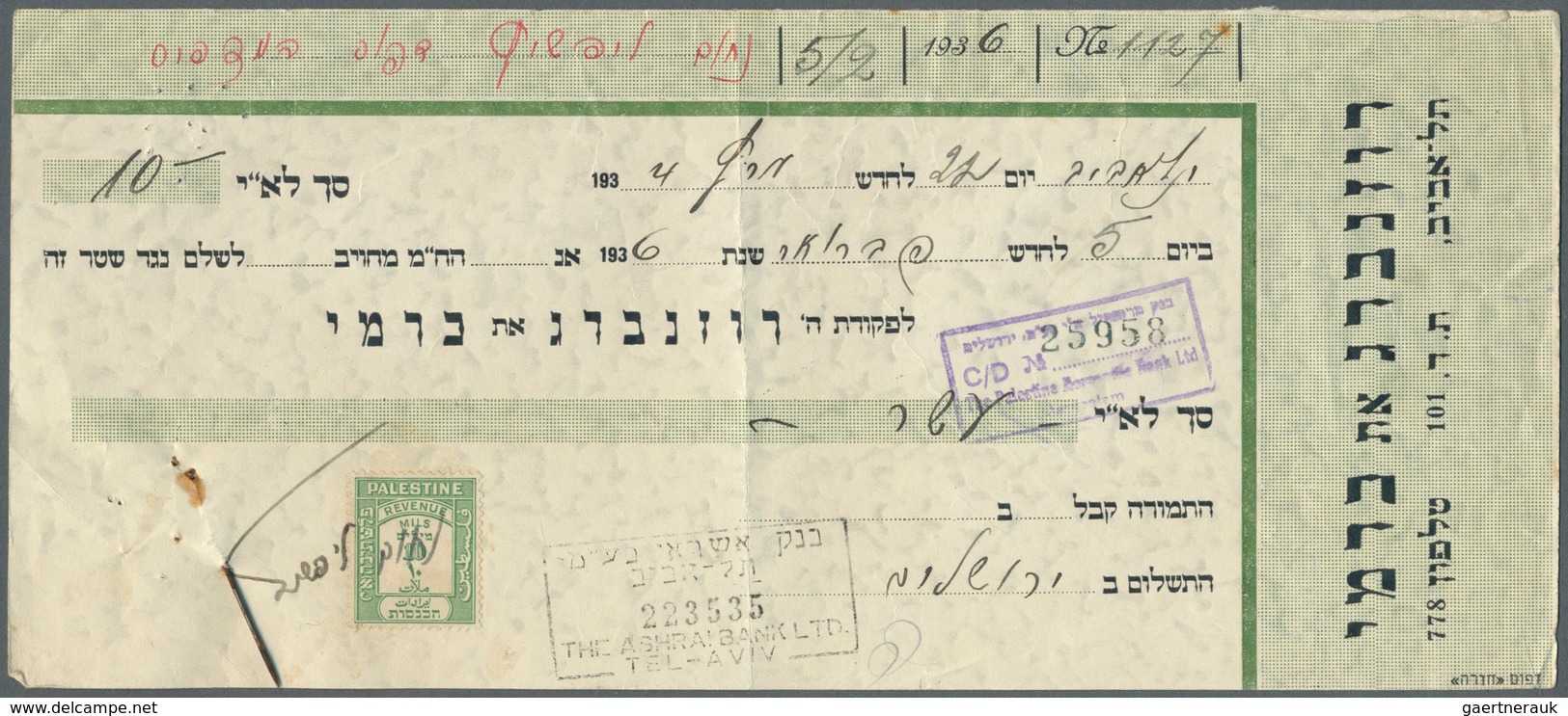 23798 Palästina: 1935/1948, 30 Items Franked With Fiscal Stamps. Please Have A View. - Palestine