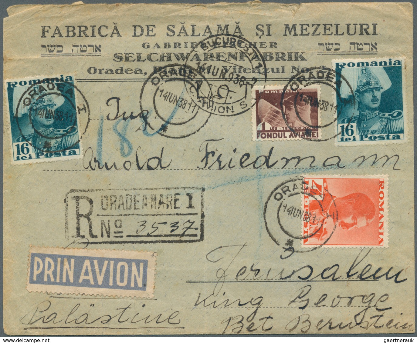 23799 Palästina: 1935/1948, 47 Letters Incoming To Palestine From Various Countries Like Bolivia, Columbia - Palestine