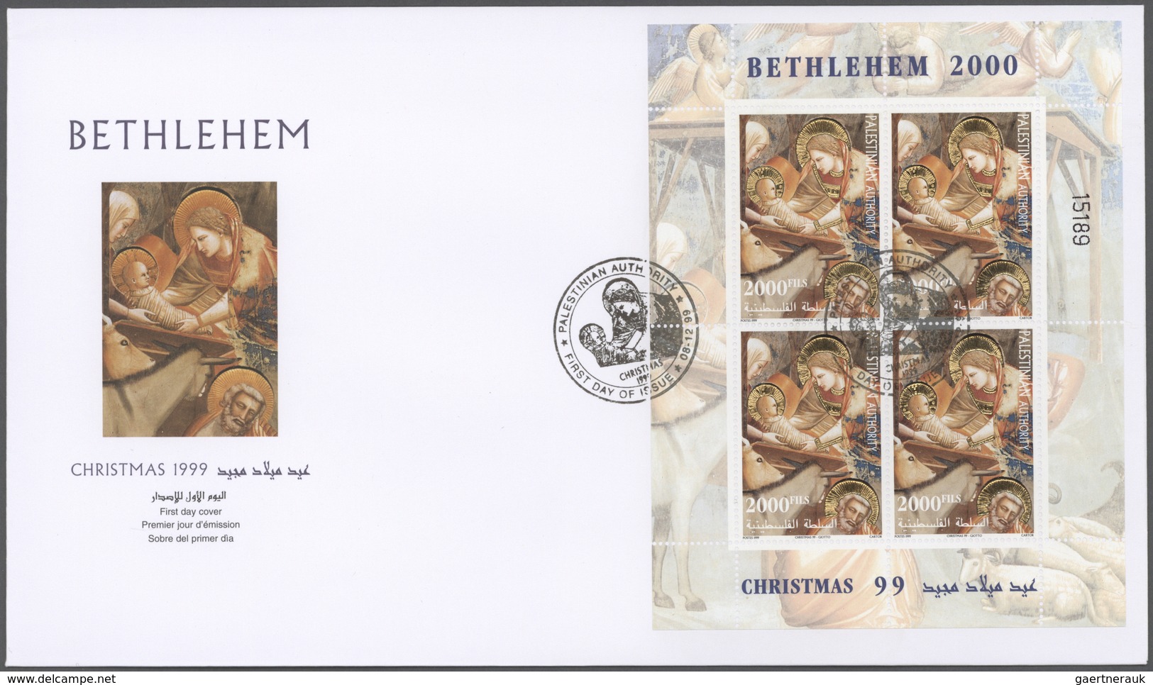 23803 Palästina: 1996-2000, Box Containing 666 FDC, Including Many Souvenir Sheets, Thematics Sports, Olym - Palestine