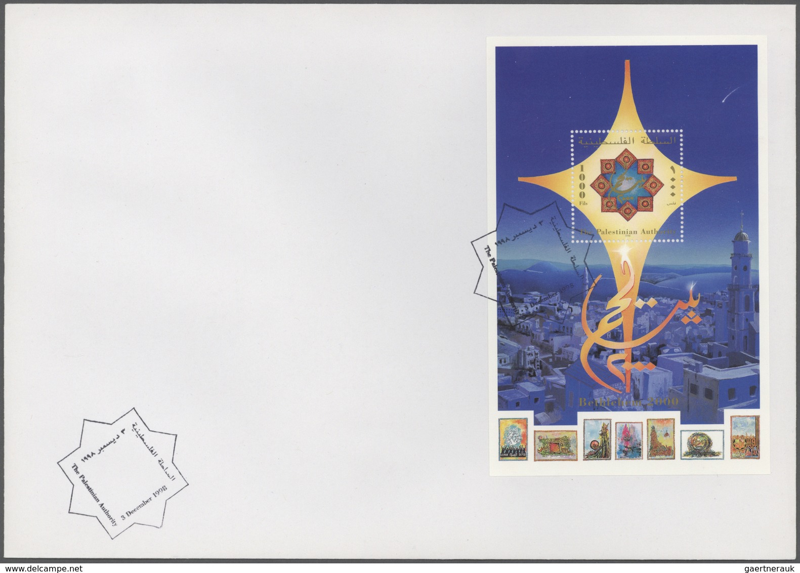 23803 Palästina: 1996-2000, Box Containing 666 FDC, Including Many Souvenir Sheets, Thematics Sports, Olym - Palestine