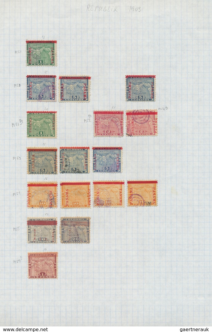 23807 Panama: 1887/1990 (ca.), Dep. Of Columbia/Republic/Canal Zone, Used And Mint Collection/accumulation - Panama