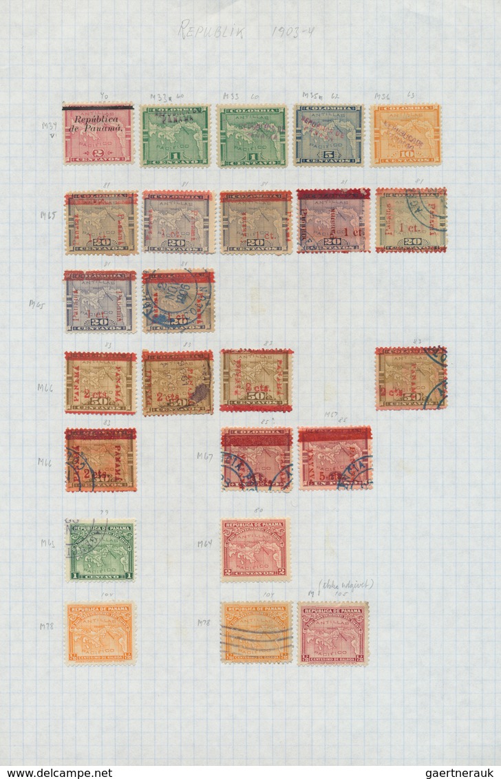 23807 Panama: 1887/1990 (ca.), Dep. of Columbia/Republic/Canal Zone, used and mint collection/accumulation