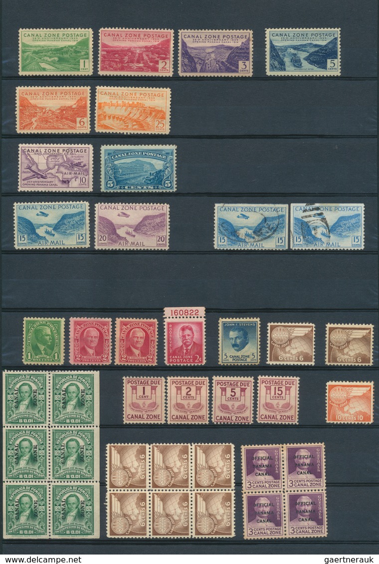 23807 Panama: 1887/1990 (ca.), Dep. of Columbia/Republic/Canal Zone, used and mint collection/accumulation