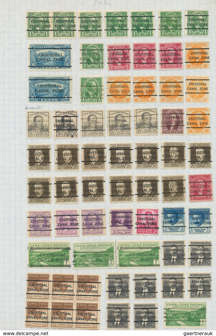 23807 Panama: 1887/1990 (ca.), Dep. of Columbia/Republic/Canal Zone, used and mint collection/accumulation