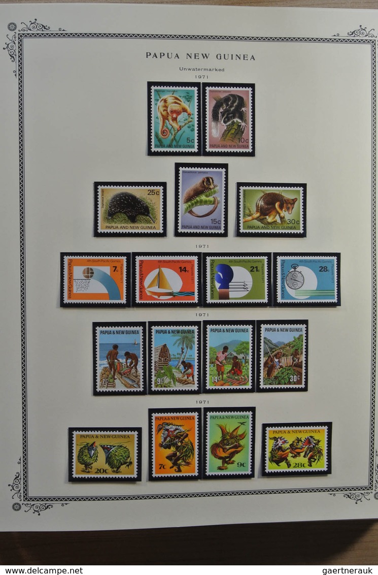 23811 Papua: 1952-2007. Well filled, MNH, mint hinged and used collection Papua New Guinea 1952-2007 in Sc