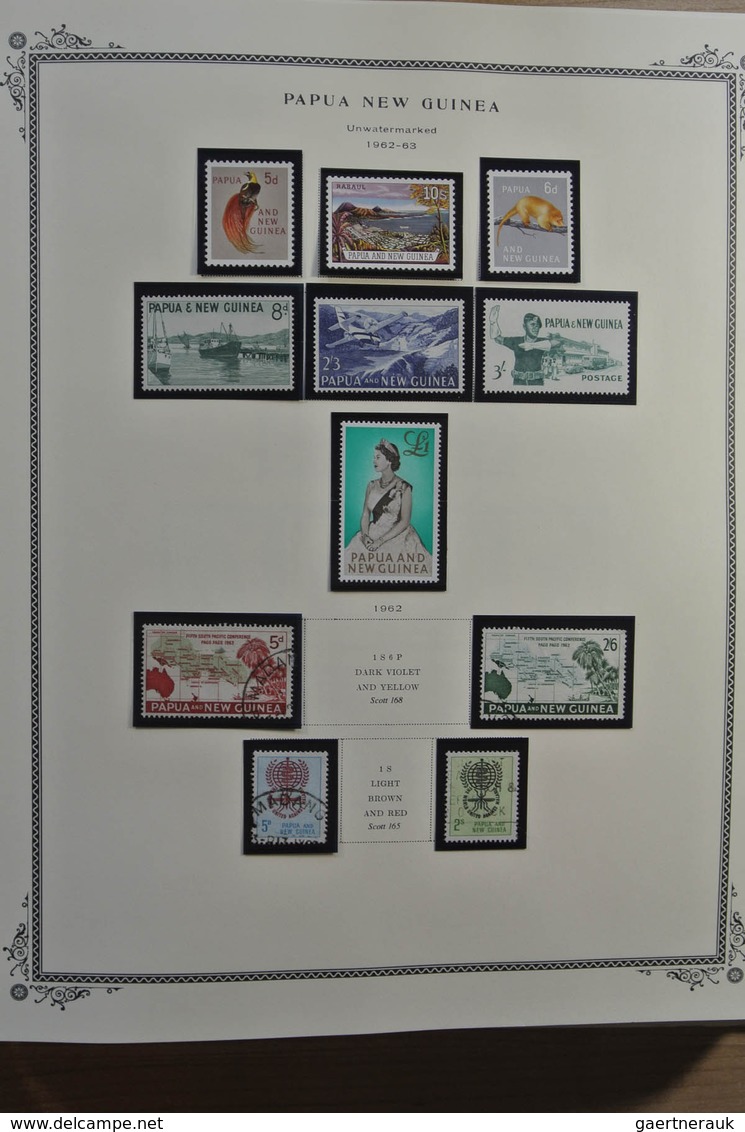 23811 Papua: 1952-2007. Well filled, MNH, mint hinged and used collection Papua New Guinea 1952-2007 in Sc