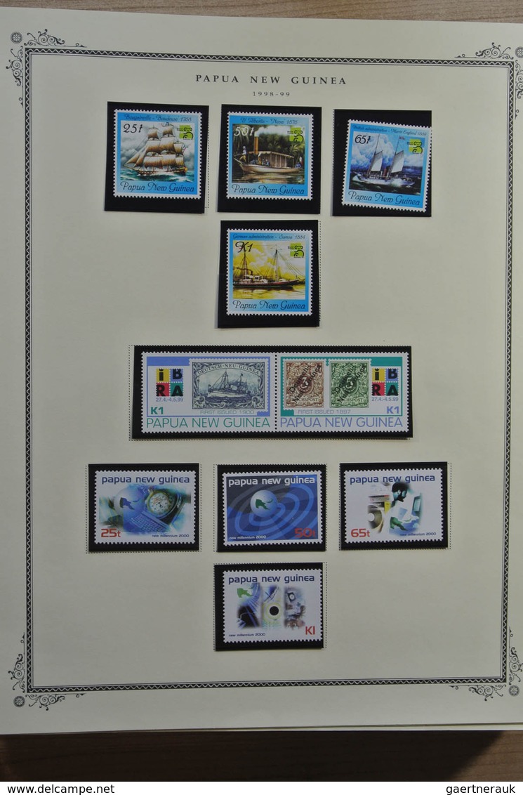 23811 Papua: 1952-2007. Well filled, MNH, mint hinged and used collection Papua New Guinea 1952-2007 in Sc