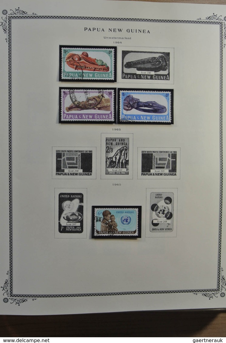 23811 Papua: 1952-2007. Well filled, MNH, mint hinged and used collection Papua New Guinea 1952-2007 in Sc