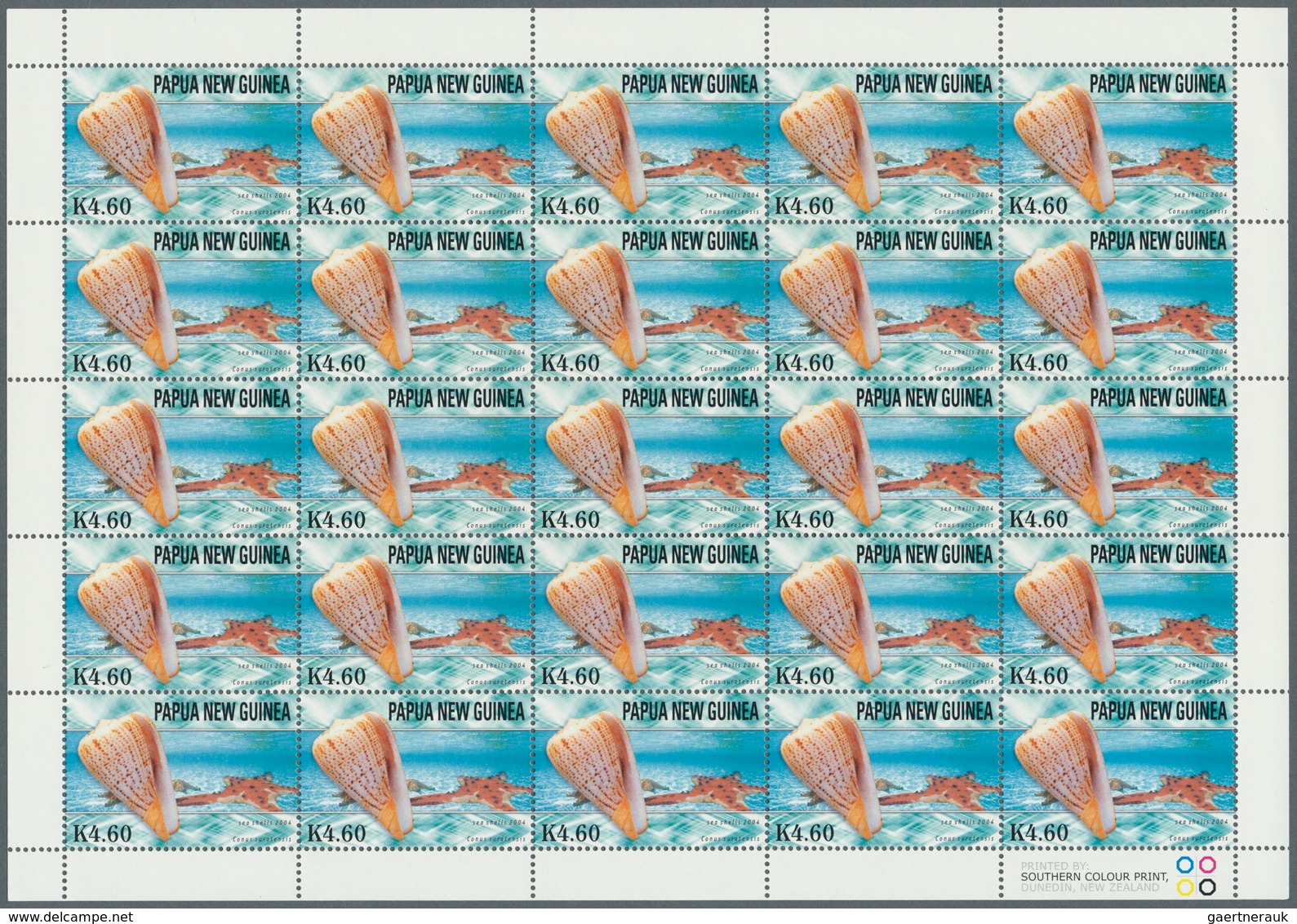 23818 Papua Neuguinea: 1999/2007, marvelous stock of never hinged sheets, many in original packets of 500,