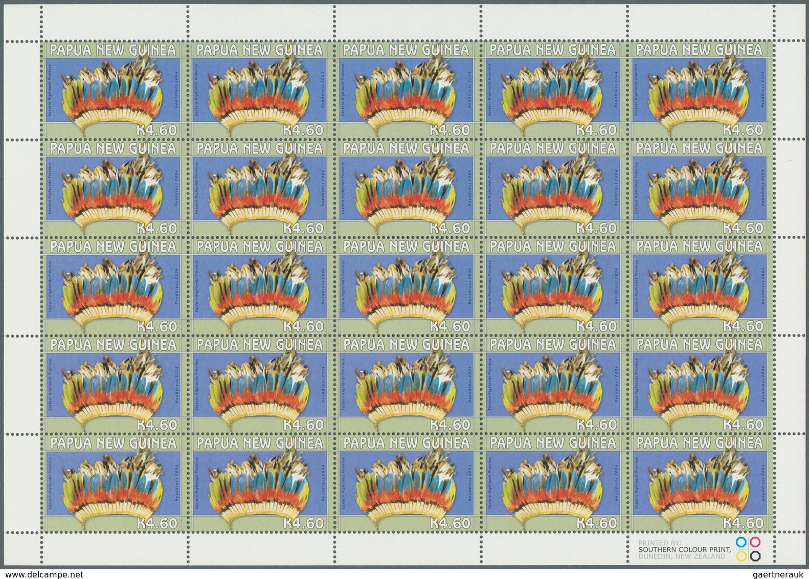 23818 Papua Neuguinea: 1999/2007, marvelous stock of never hinged sheets, many in original packets of 500,